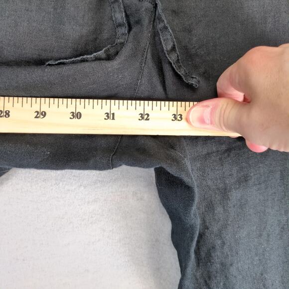 Relax Tommy Bahama Leigh Fit Black 100% Linen Pants Women's 14 Wide Leg 36x31 - Picture 5 of 9